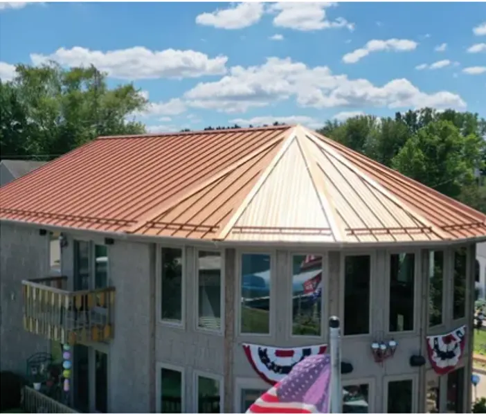 Tarping and dry-in on a Fortville commercial roof